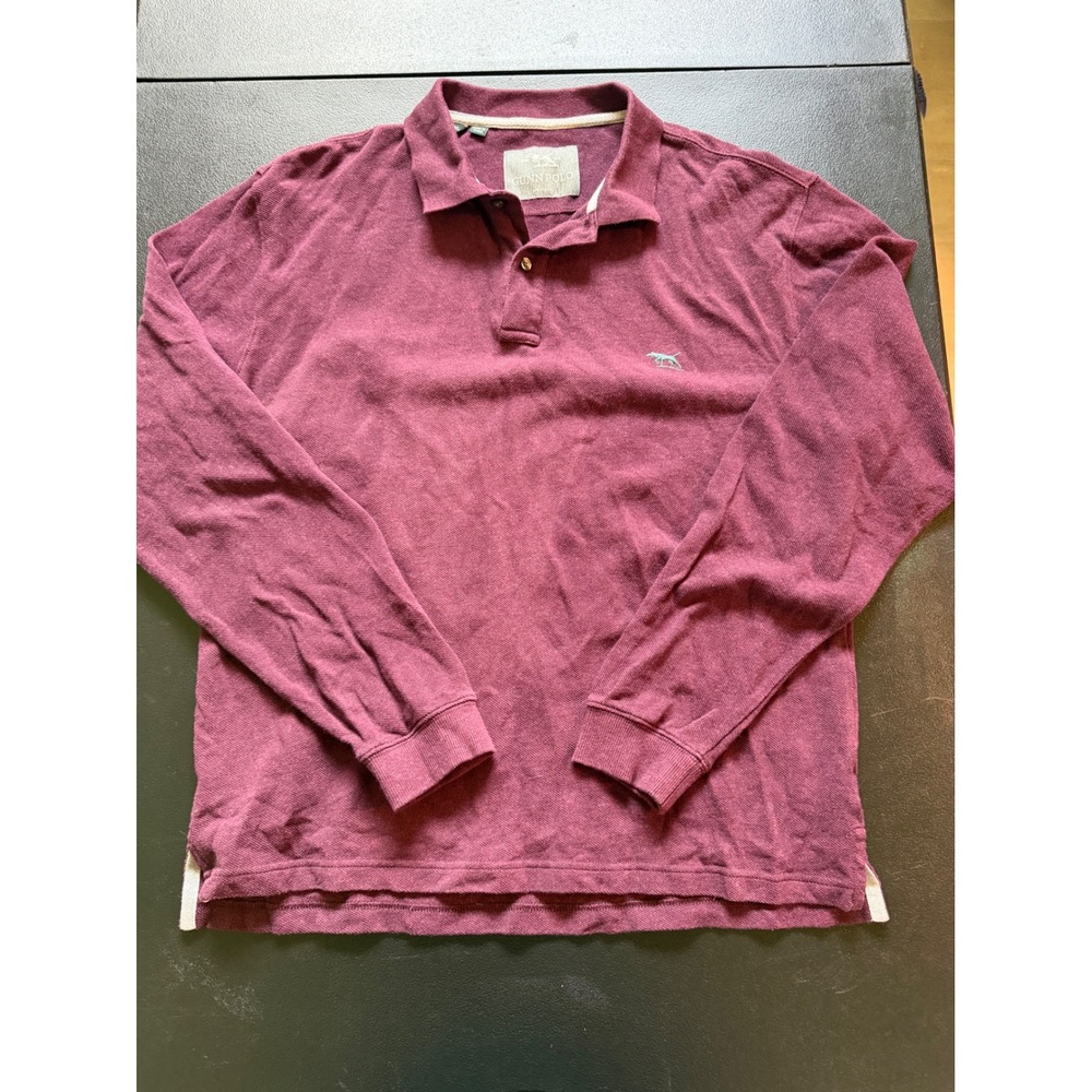 Rodd & Gunn Mens XL Long Sleeve Polo Shirt Burgundy Cotton Sports Fit KP0008